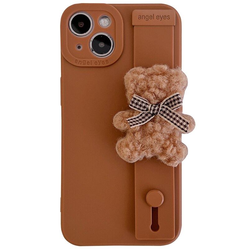 Cute Bear Wrist strap Holder Stand Soft CaseM&H FashioniPhoneM&H FashionThis Cute Bear Wrist strap Holder Stand Soft Case is made of high quality liquid silicone and is a bumper type case. It has a perfect hole design and is shockproof, Cute Bear Wrist strap Holder Stand Soft Case