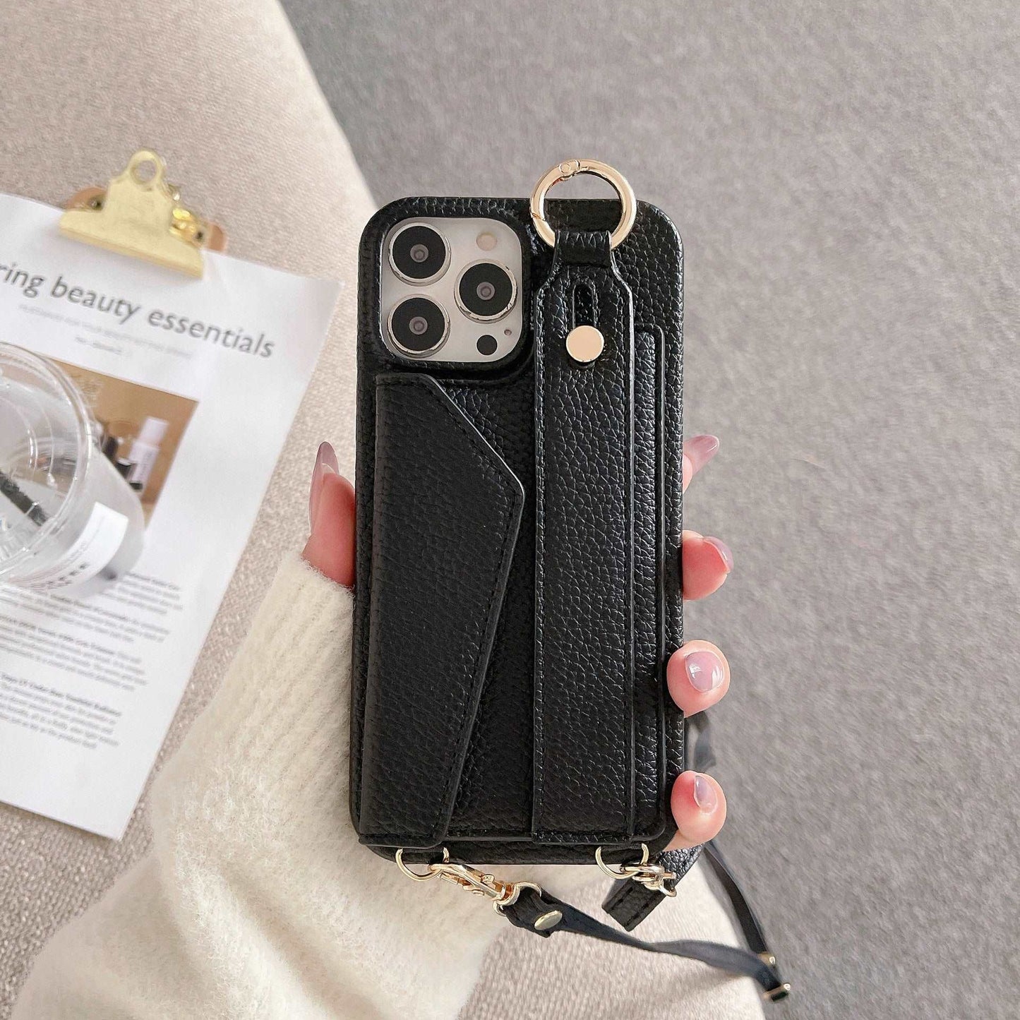 Luxury Crossbody Wallet Leather CoversM&H FashioniPhoneM&H FashionThis Luxury Crossbody Wallet Leather Cover is the perfect accessory for your iPhone 14, 13, 12, 11 Pro Max. It features a storage compartment, card pocket, and a lanLuxury Crossbody Wallet Leather Covers