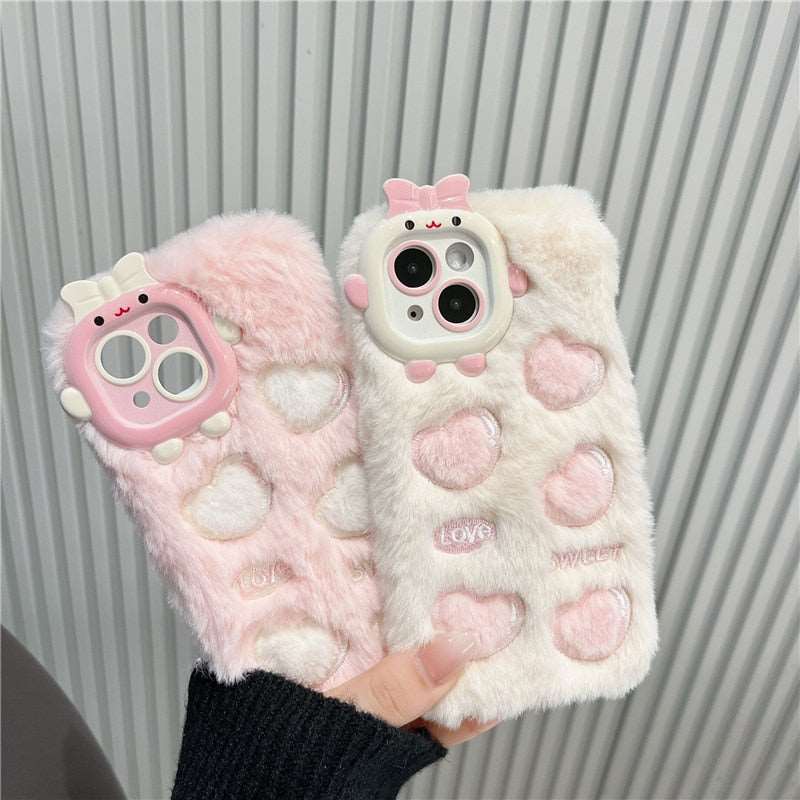 Cute Love Heart Plush Warm Fluffy Phone CasesM&H FashioniPhoneM&H FashionThis Cute Love Heart Plush Warm Fluffy Phone Case for iPhone is the perfect way to show your love for your phone. It is a half-wrapped case that comes with an OPP baCute Love Heart Plush Warm Fluffy Phone Cases