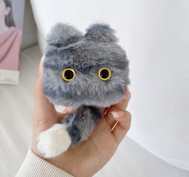Cute Fluffy Plush Cat Earphone CaseM&H FashioniPhoneM&H FashionIntroducing the Cute Fluffy Plush Cat Earphone Case, the perfect accessory for your Apple Airpods. This stylish case is made from silicious cat plush fur and plasticCute Fluffy Plush Cat Earphone Case