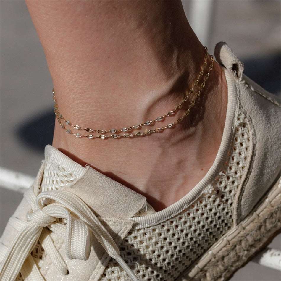 Foot Anklets FemaleM&H FashionM&H FashionThis Foot Anklets Female is the perfect accessory for any summer beach look. It is made of stainless steel and is 20+3CM in length. It is available in both silver anFoot Anklets Female
