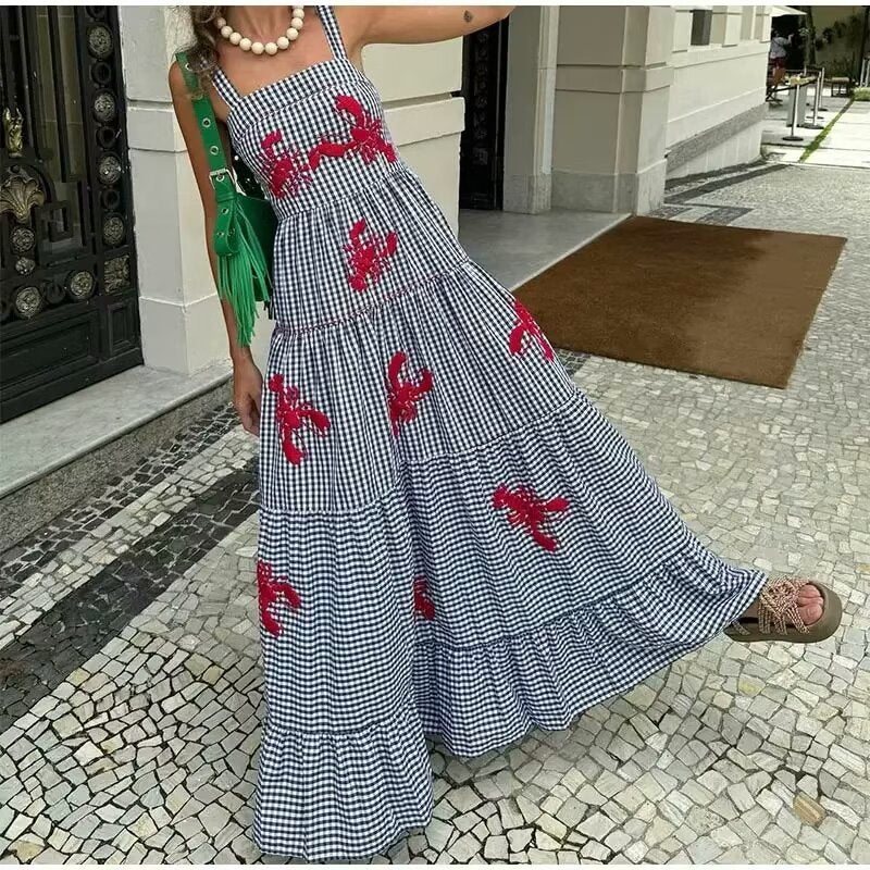 Spring Women Clothing Supply Cotton Embroidered Slip Top Dress
