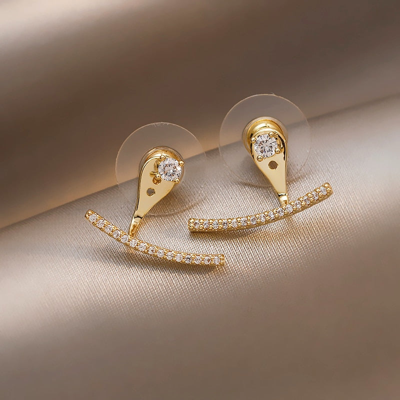 Gold Colour zircon EarringsM&H FashionM&H FashionThese Gold Colour Zircon Earrings are the perfect accessory for any occasion. Crafted from copper alloy and metal, these earrings feature a classic style and geometrGold Colour zircon Earrings