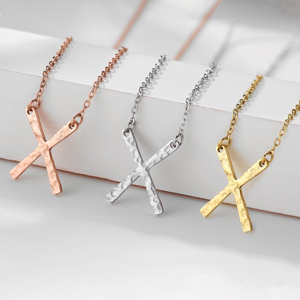Shape Pendant Necklace Simple ThinM&H FashionM&H FashionThis Stylish X Shape Pendant Necklace Simple Thin is the perfect accessory for any occasion. It features a trendy geometric shape and is made of stainless steel. TheStylish X Shape Pendant Necklace Simple Thin