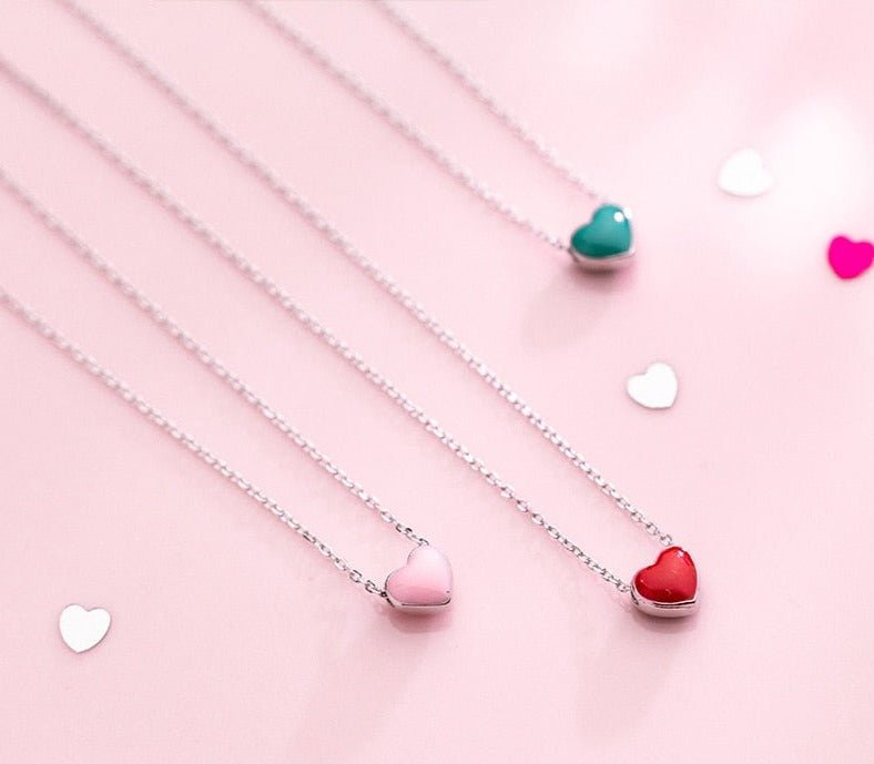 Cute Real 925 Sterling Silver Red Pink Green Enamel Hearts Necklace - M&H FashionCute Real 925 Sterling Silver Red Pink Green Enamel Hearts NecklaceM&H FashionM&H Fashion200000226:8187909#Green ColorGreen ColorCute Real 925 Sterling Silver Red Pink Green Enamel Hearts NecklaceM&H FashionM&H FashionThis Cute Real 925 Sterling Silver Red Pink Green Enamel Hearts Necklace is the perfect accessory for any occasion. Crafted from 925 sterling silver, this necklace fCute Real 925 Sterling Silver Red Pi