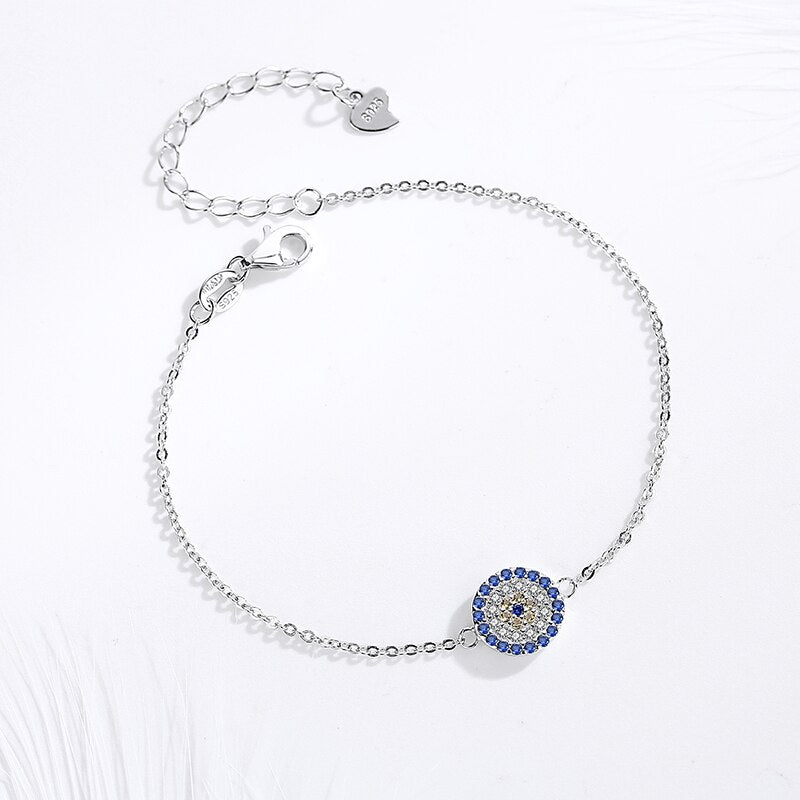 Lucky 925 Sterling Silver blue CZ Evil Eye Bracelet - M&H FashionLucky 925 Sterling Silver blue CZ Evil Eye BraceletM&H FashionM&H Fashion200000226:771#White Gold Color;200000639:1438White Gold Color20cmLucky 925 Sterling Silver blue CZ Evil Eye BraceletM&H FashionM&H FashionThis Lucky 925 Sterling Silver blue CZ Evil Eye Bracelet is the perfect accessory for any stylish wardrobe. Crafted from Grade AAA cubic zirconia and 925 Sterling SiLucky 925 Sterling Silver blue CZ Evil Eye Bracelet