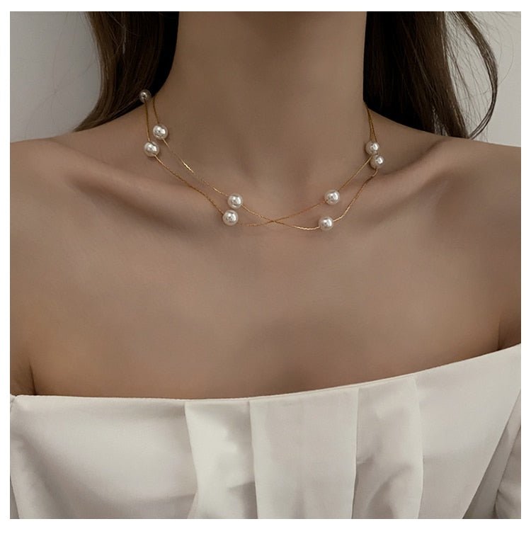 Luxury Double-Layer Pearl String Choker Necklace - M&H FashionLuxury Double-Layer Pearl String Choker NecklaceM&H FashionM&H Fashion200001034:361181Luxury Double-Layer Pearl String Choker NecklaceM&H FashionM&H FashionThis Luxury Double-Layer Pearl String Choker Necklace is a classic piece of jewelry. It features simulated-pearls that are perfectly round. The necklace is made of cLuxury Double-Layer Pearl String Choker Necklace