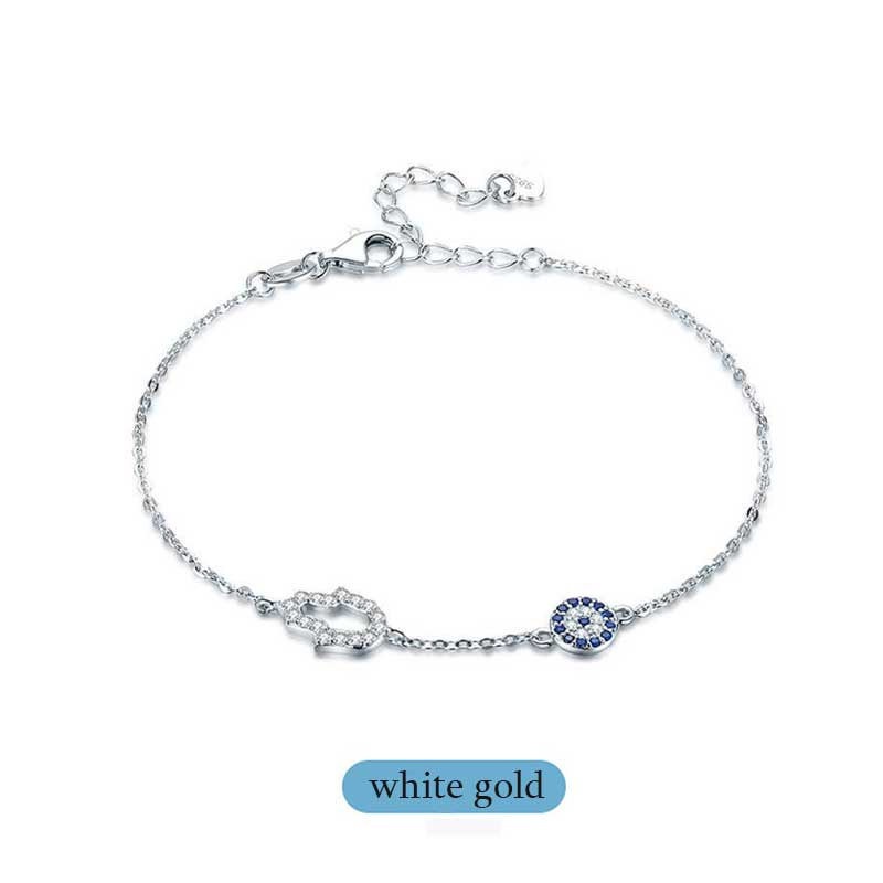 luxury Evil Eye Bracelets(925 silver) - M&H Fashionluxury Evil Eye Bracelets(925 silver)M&H FashionM&H Fashion200000226:350853#White Gold Color;200000639:1438White Gold Color20cmluxury Evil Eye Bracelets(925 silver)M&H FashionM&H FashionThis luxury Evil Eye Bracelet is crafted from 925 silver and is sure to make a statement. It features Grade AAA Cubic Zirconia and other Artificial material. The shaluxury Evil Eye Bracelets(925 silver)