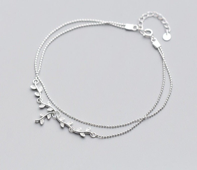 Sterling Silver 925 Leaves Tiny Ball Simple anklet - M&H FashionSterling Silver 925 Leaves Tiny Ball Simple ankletankletM&H FashionM&H FashionLeavesSterling Silver 925 Leaves Tiny Ball Simple ankletM&H FashionankletM&H FashionThis Sterling Silver 925 Leaves Tiny Ball Simple Anklet is a classic piece of jewelry. Crafted from 925 sterling silver, it is stamped with the 925 sterling silver mSterling Silver 925 Leaves Tiny Ball Simple anklet